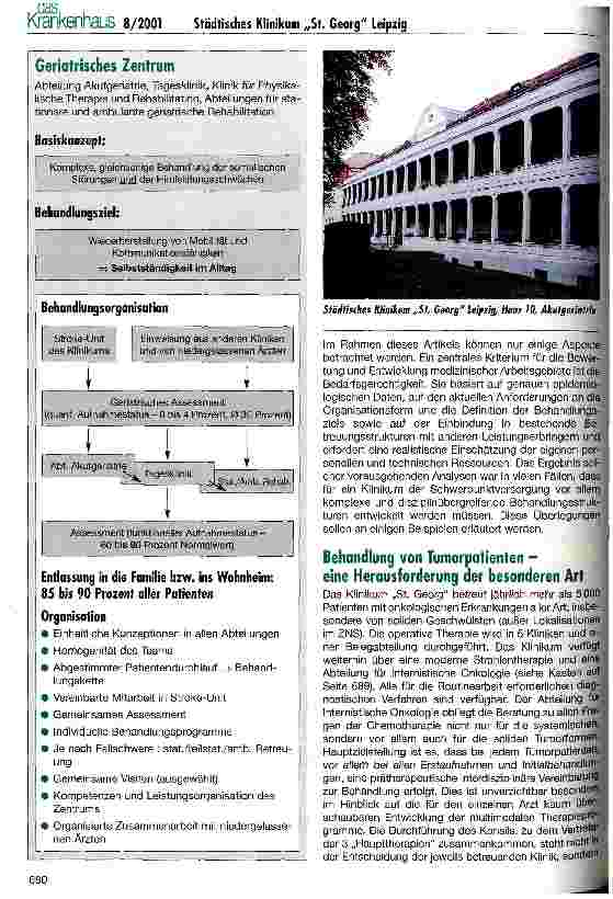 Vorschauseite 4: Städtisches Klinikum St. Georg Leipzig - auf dem Weg zu einem medizinisch-sozialen Zentrum