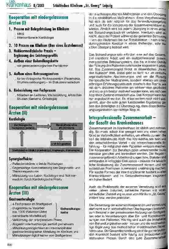 Vorschauseite 6: Städtisches Klinikum St. Georg Leipzig - auf dem Weg zu einem medizinisch-sozialen Zentrum