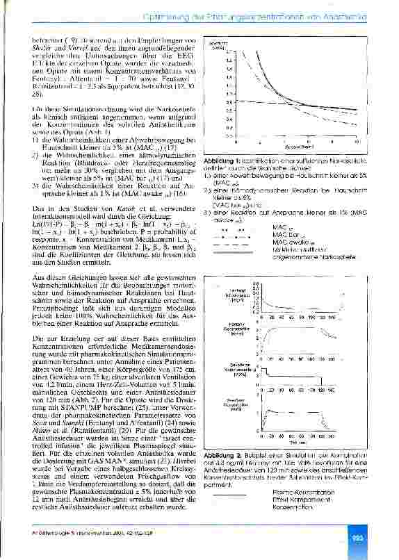 Vorschauseite 2: Optimierung der Erhaltungskonzentrationen von Inhalationsanästhetika und Opiaten Eine pharmako-ökonomische Modellrechnung