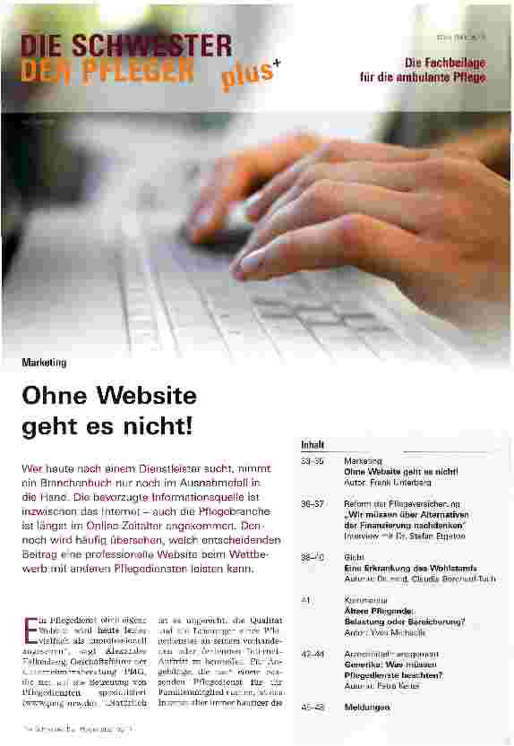 Vorschauseite 1: Ohne Website geht es nicht!