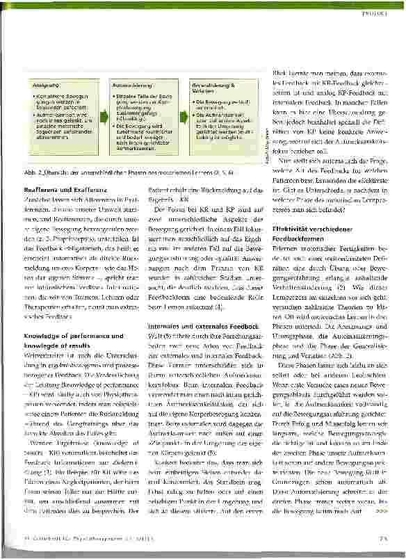 Vorschauseite 2: Externales Feedback in der Physiotherapie