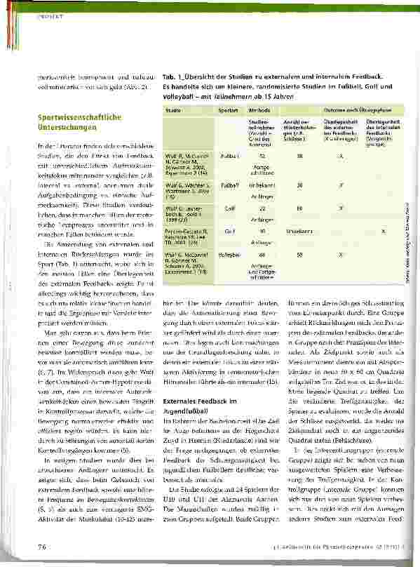 Vorschauseite 3: Externales Feedback in der Physiotherapie