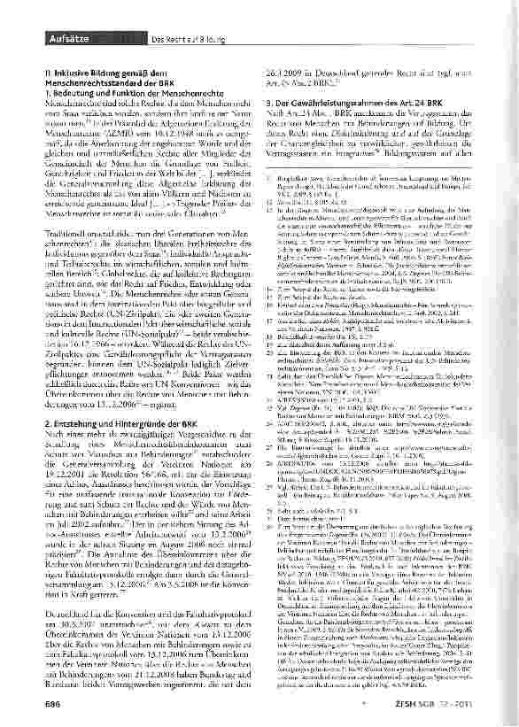 Vorschauseite 2: Das Recht auf Bildung - im Spannungsfeld von UN-Behindertenrechtskonvention und Grundgesetz
