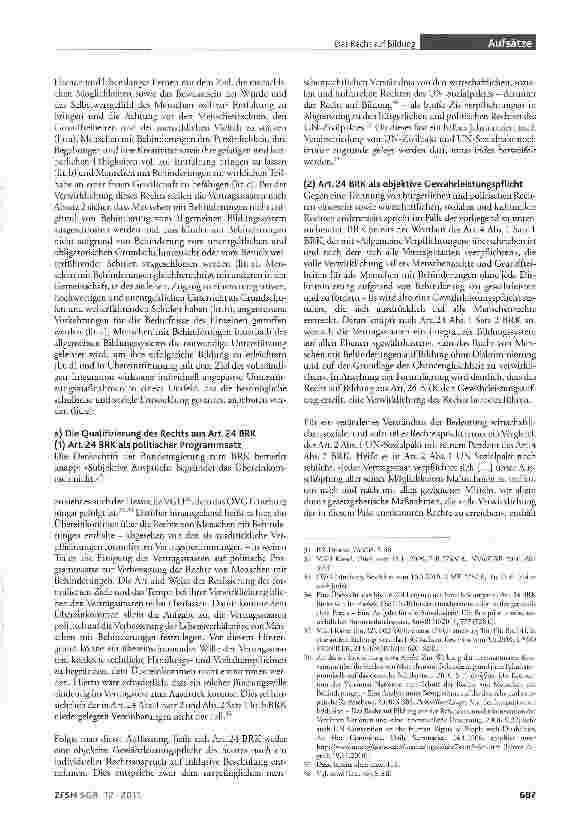 Vorschauseite 3: Das Recht auf Bildung - im Spannungsfeld von UN-Behindertenrechtskonvention und Grundgesetz