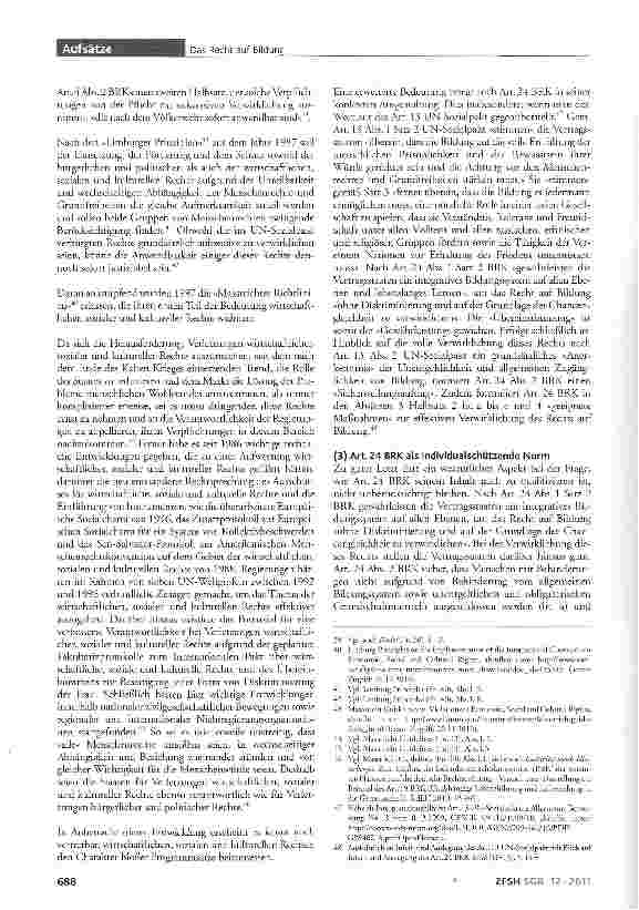 Vorschauseite 4: Das Recht auf Bildung - im Spannungsfeld von UN-Behindertenrechtskonvention und Grundgesetz