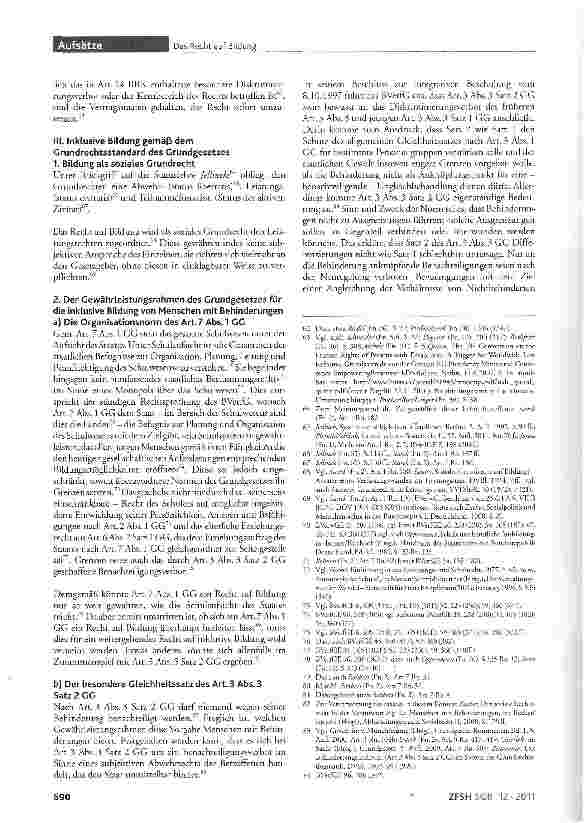 Vorschauseite 6: Das Recht auf Bildung - im Spannungsfeld von UN-Behindertenrechtskonvention und Grundgesetz
