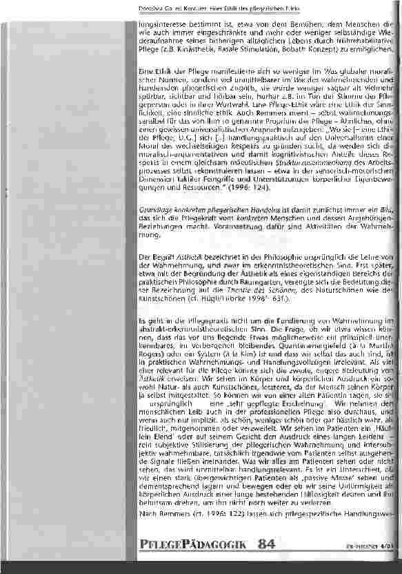 Vorschauseite 3: Konturen einer Ethik des pflegerischen Blicks