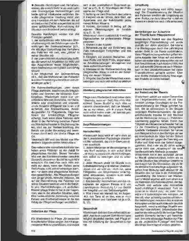 Vorschauseite 4: Pflegemodelle in der Praxis - 7.Folge: Ernestine Wiedenbach Die helfende Kunst der klinischen Krankenpflege
