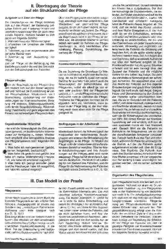 Vorschauseite 5: Pflegemodelle in der Praxis - 7.Folge: Ernestine Wiedenbach Die helfende Kunst der klinischen Krankenpflege