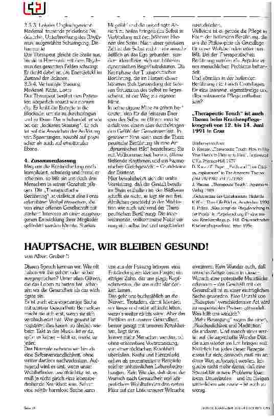Vorschauseite 3: Therapeutic Touch - Die heilende Berührung