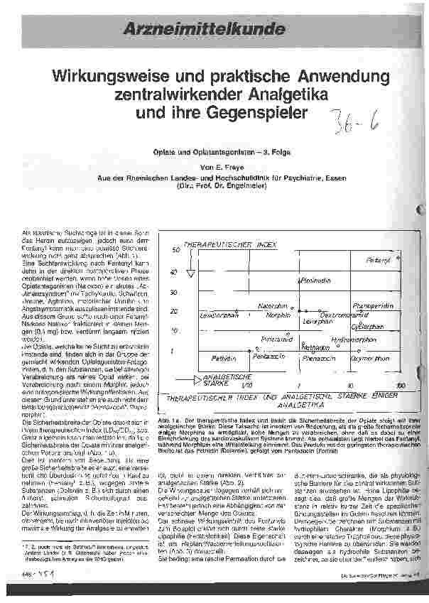 Vorschauseite 1: Wirkungsweise und praktische Anwendung zentralwirkender Analgetika und ihre Gegenspieler