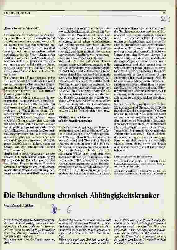 Vorschauseite 1: Die Behandlung chronisch Abhängigkeitskranker