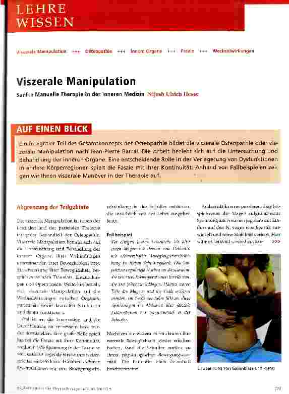 Vorschauseite 1: Viszerale Manipulation