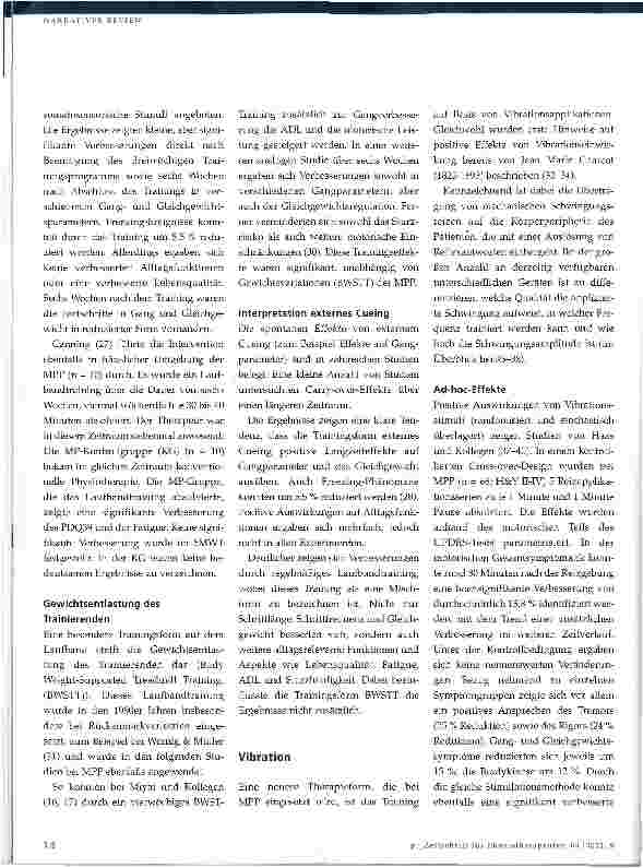Vorschauseite 5: Effekte trainingstherapeutischer Maßnahmen bei Morbus Parkinson