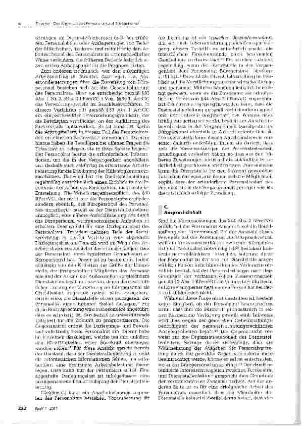 Vorschauseite 3: Der Anspruch des Personalrats auf Büropersonal