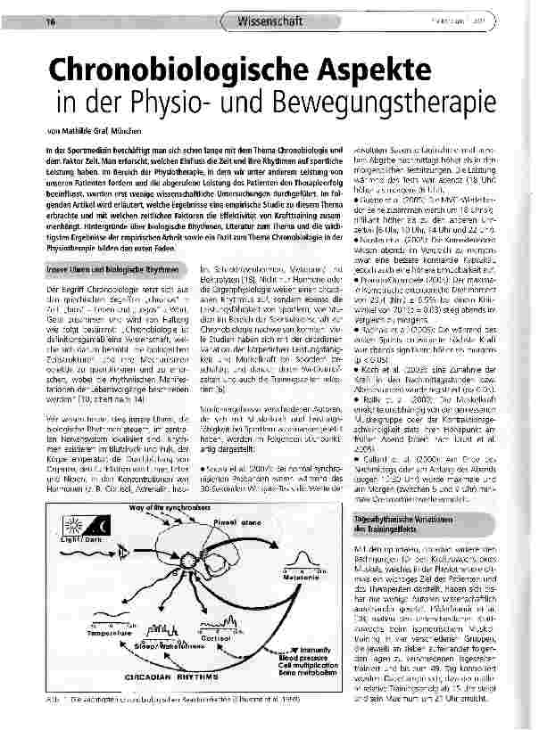Vorschauseite 1: Chronobiologische Aspekte in der Physiound Bewegungstherapie