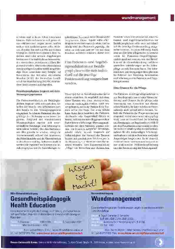 Vorschauseite 2: UIcus cruris: Rezidive verhindern