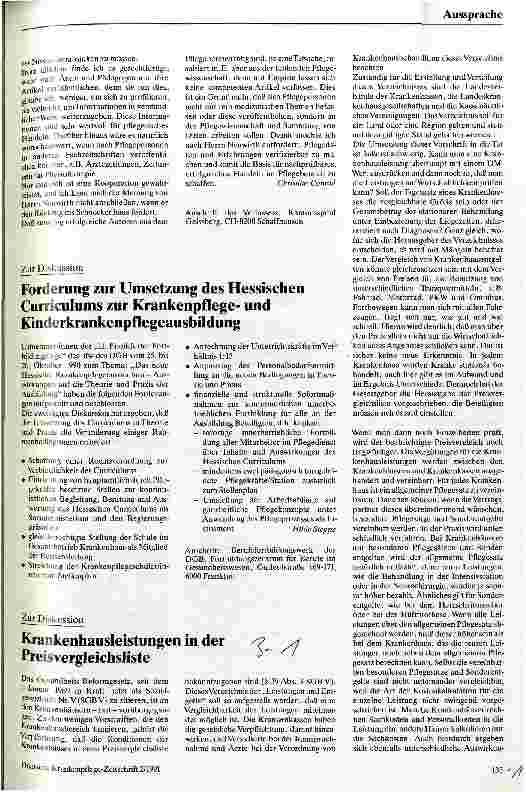 Vorschauseite 1: Krankenhausleistungen in der Preisvergleichsliste
