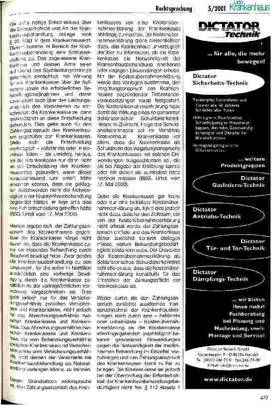 Vorschauseite 2: Rechnungskürzungen durch Krankenkassen