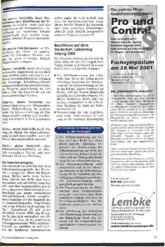 Vorschauseite 3: Der persönliche Wille erhält immer mehr Gewicht