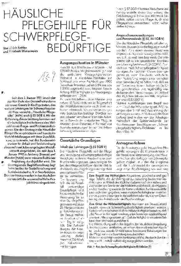 Vorschauseite 1: Häusliche Pflegehilfe für Schwerpflegebedürftige