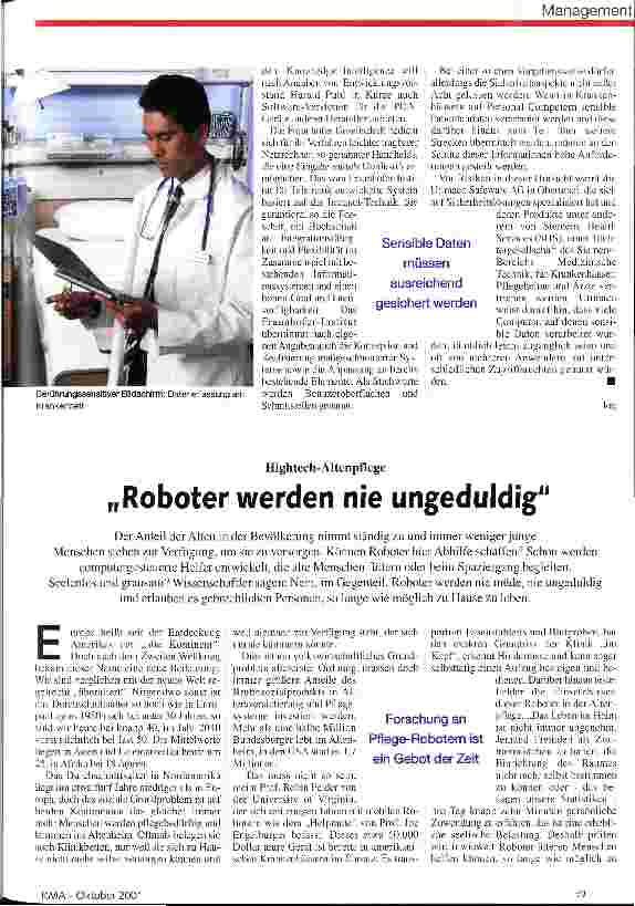 Vorschauseite 1: Roboter werden nie ungeduldig