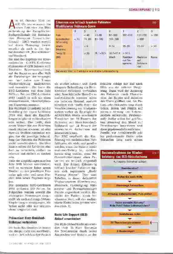 Vorschauseite 2: Wiederbelebung ErwachsenerDie neuen ERC-Leitlinien zur Reanimation