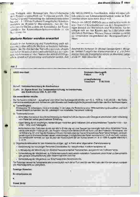 Vorschauseite 2: ARGE-INFO-System bewältigt Informationsflut -Erfolgreiche Selbsthilfeeinrichtung von Verwaltungsleitern