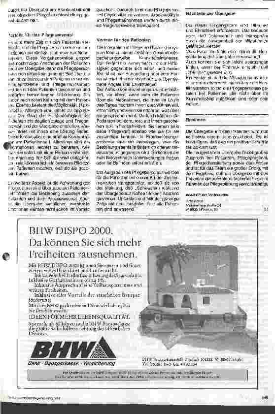 Vorschauseite 2: Dienstübergabe mit den Patienten