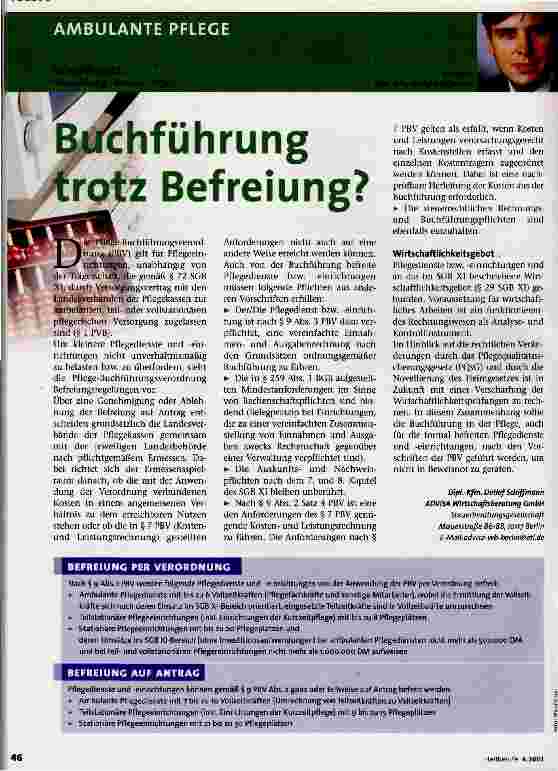 Vorschauseite 1: Buchführung trotz Befreiung?