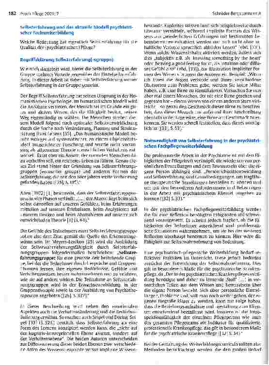 Vorschauseite 3: Selbsterfahrung für psychiatrische Pflegekräfte Weiterbildung und Reflexion
