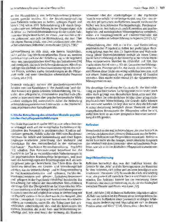 Vorschauseite 4: Selbsterfahrung für psychiatrische Pflegekräfte Weiterbildung und Reflexion