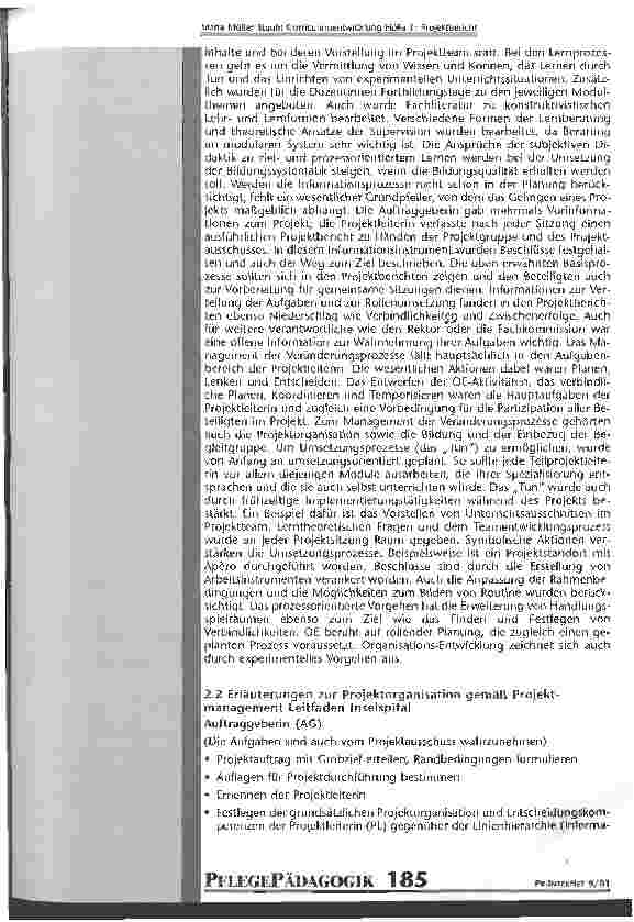 Vorschauseite 4: Curriculumentwicklung HöFa 1: ein Projektbericht