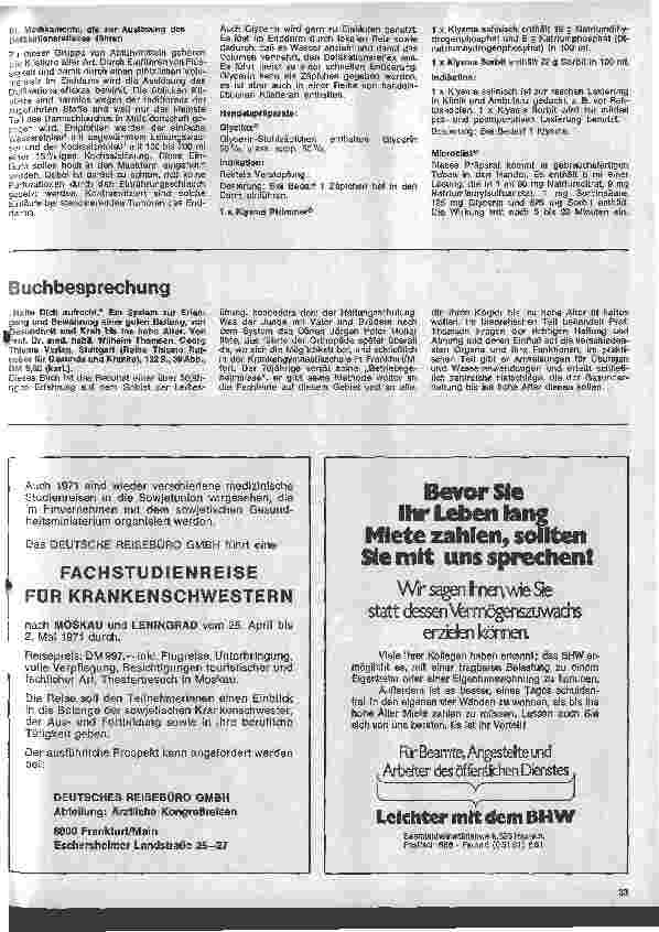 Vorschauseite 4: Kleine Arzneimittelkunde für die Schwester 42. Folge: VIII. Medikamente mit Wirkung am Verdauungstrakt (Forts.)