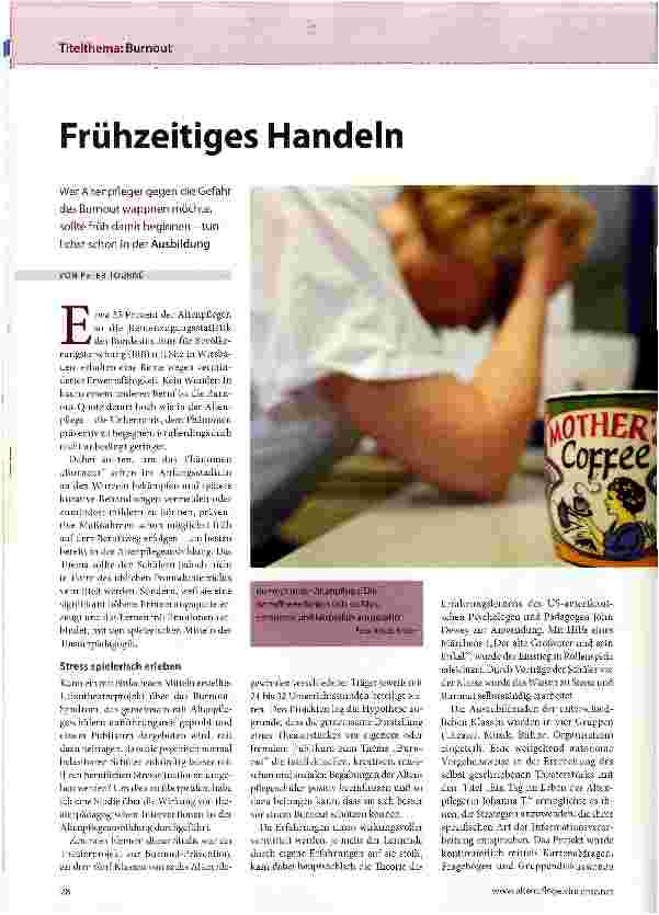 Vorschauseite 1: Frühzeitiges Handeln