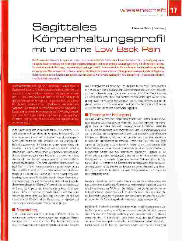 Vorschauseite 1: Sagittales Körperhaltungsprofil