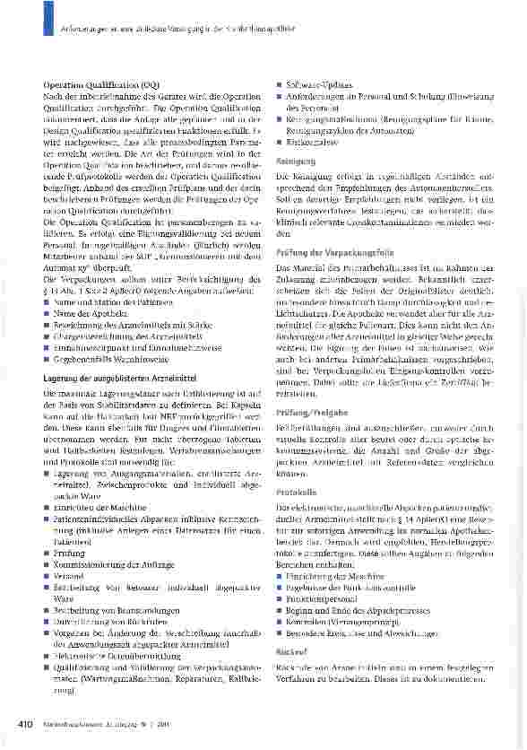 Vorschauseite 4: Anforderungen an eine Unit-Dose-Versorgung in der Krankenhausapotheke