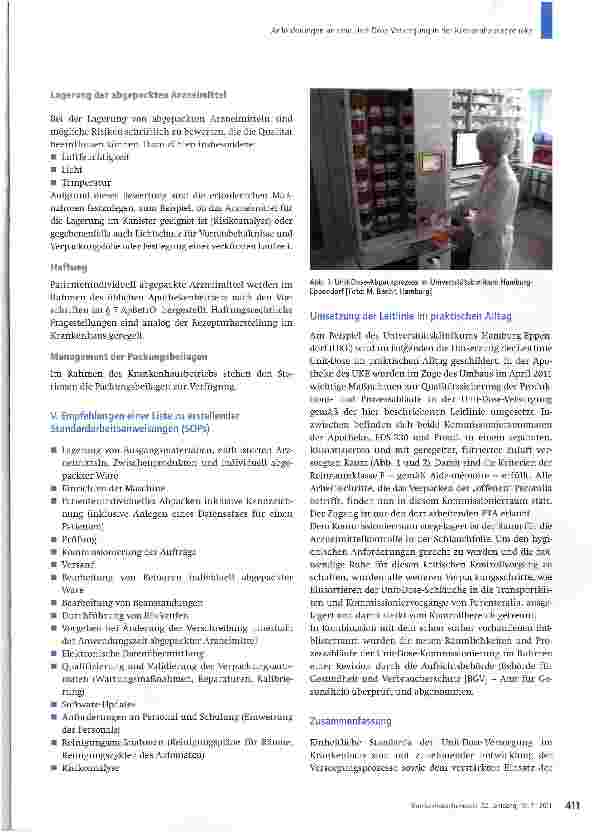 Vorschauseite 5: Anforderungen an eine Unit-Dose-Versorgung in der Krankenhausapotheke