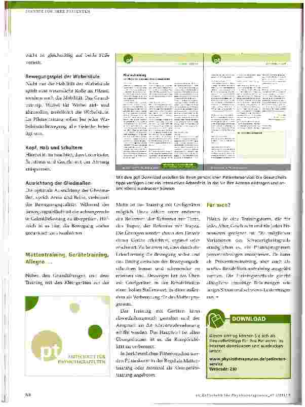Vorschauseite 3: Pilatestraining