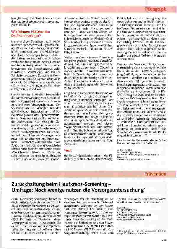 Vorschauseite 3: Sprachtest oder Stresstest -der Delfin4 in NRW