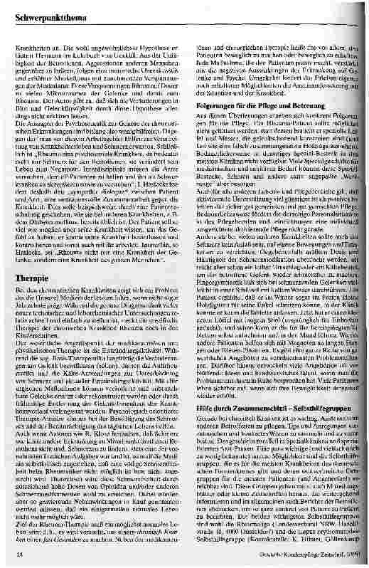 Vorschauseite 3: Der Rheumatiker als chronisch Kranker