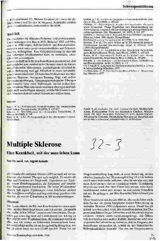 Vorschauseite 4: Der Rheumatiker als chronisch Kranker