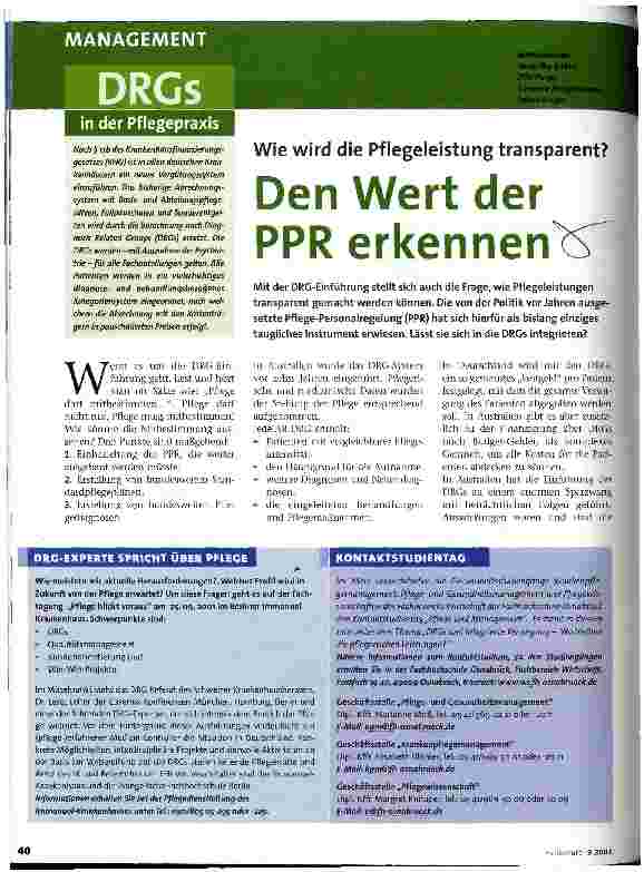 Vorschauseite 1: Den Wert der PPR erkennen