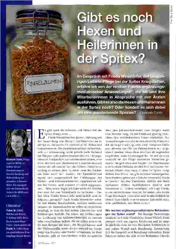 Vorschauseite 1: Gibt es noch Hexen und Heilerinnen in der Spintex?