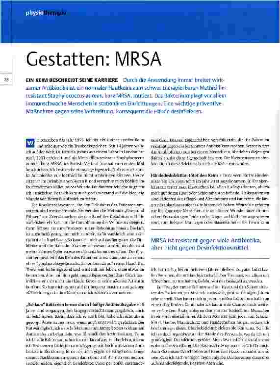 Vorschauseite 1: Gestatten: MRSA