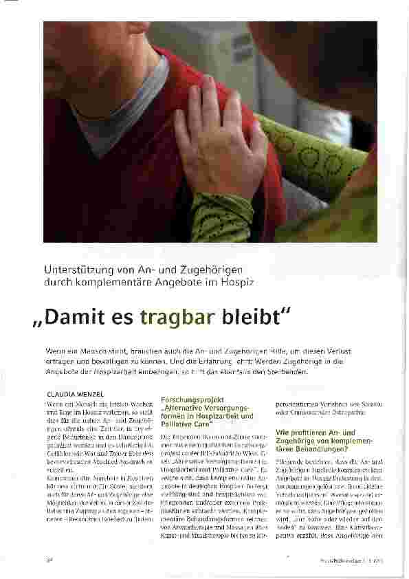 Vorschauseite 1: Damit es tragbar bleibt