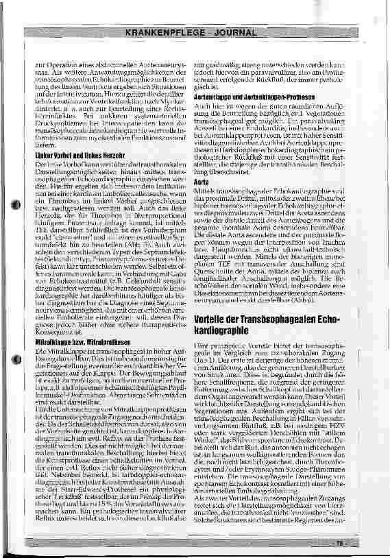 Vorschauseite 4: Transösophageale Echokardiographie - Grundlagen, diagnostische Aussagen, Indikationen