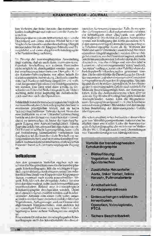 Vorschauseite 5: Transösophageale Echokardiographie - Grundlagen, diagnostische Aussagen, Indikationen