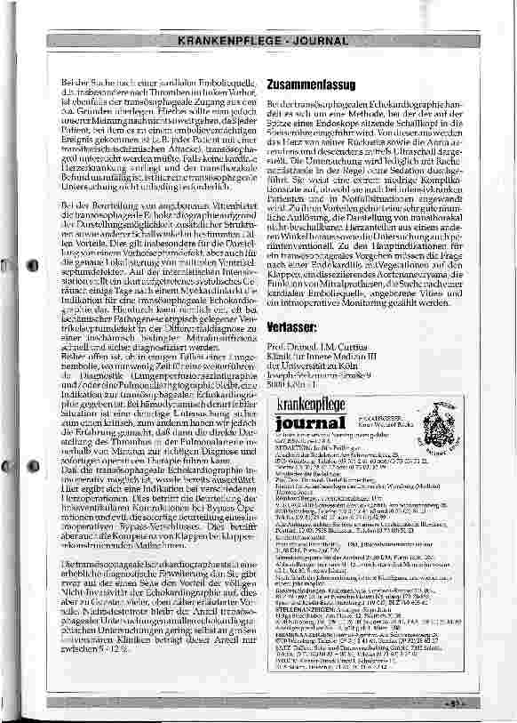 Vorschauseite 6: Transösophageale Echokardiographie - Grundlagen, diagnostische Aussagen, Indikationen