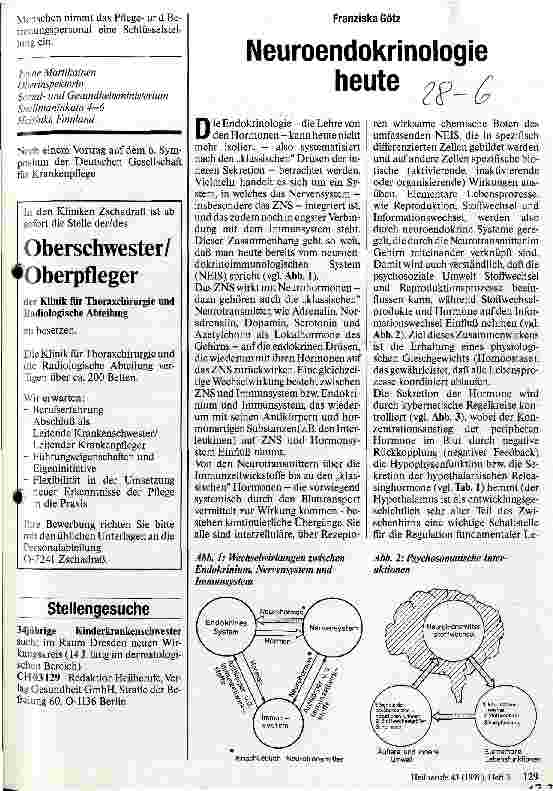 Vorschauseite 1: Neuroendokrinologie heute